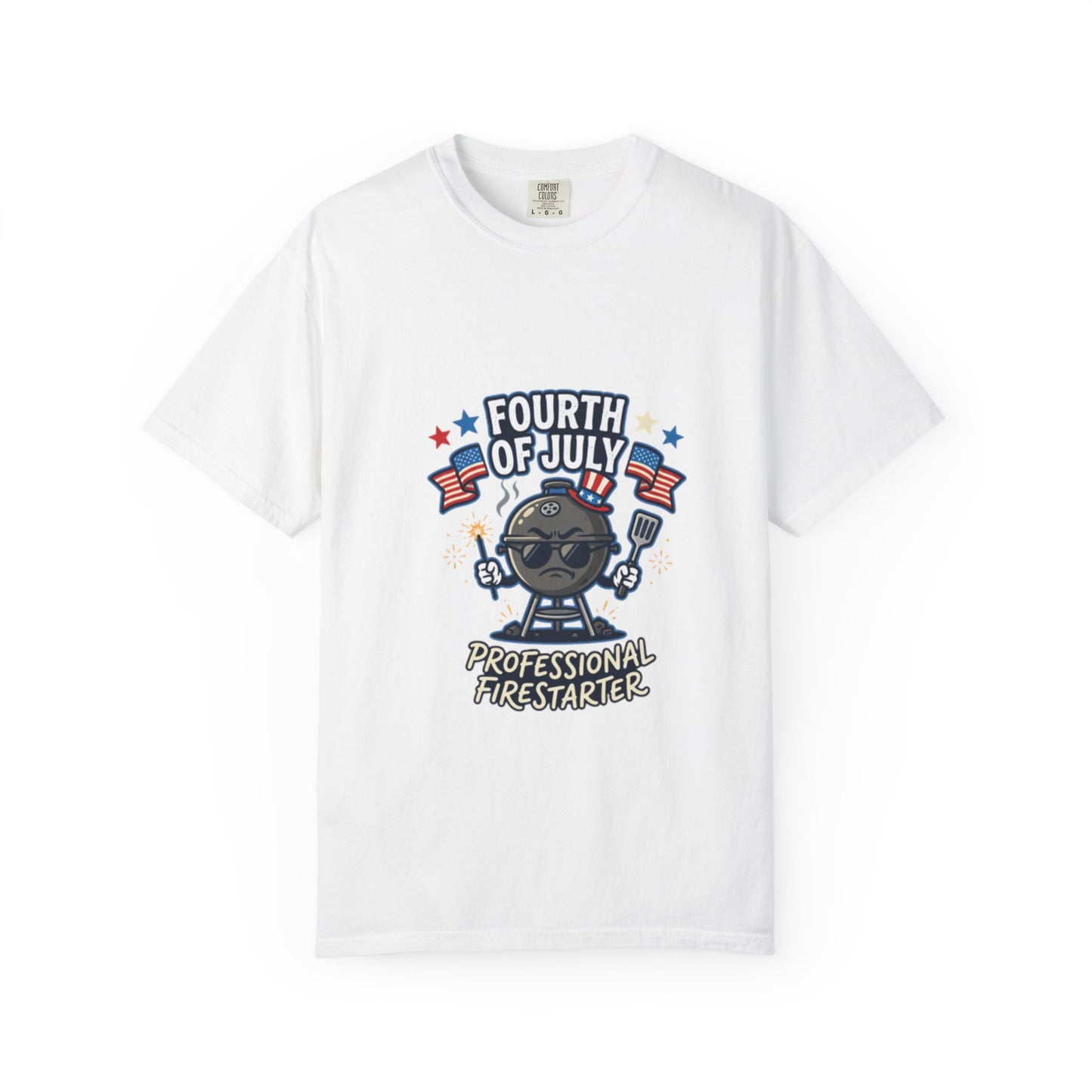 Fourth of July T-Shirt — "Professional Firestarter" Patriotic Independence Day Tee