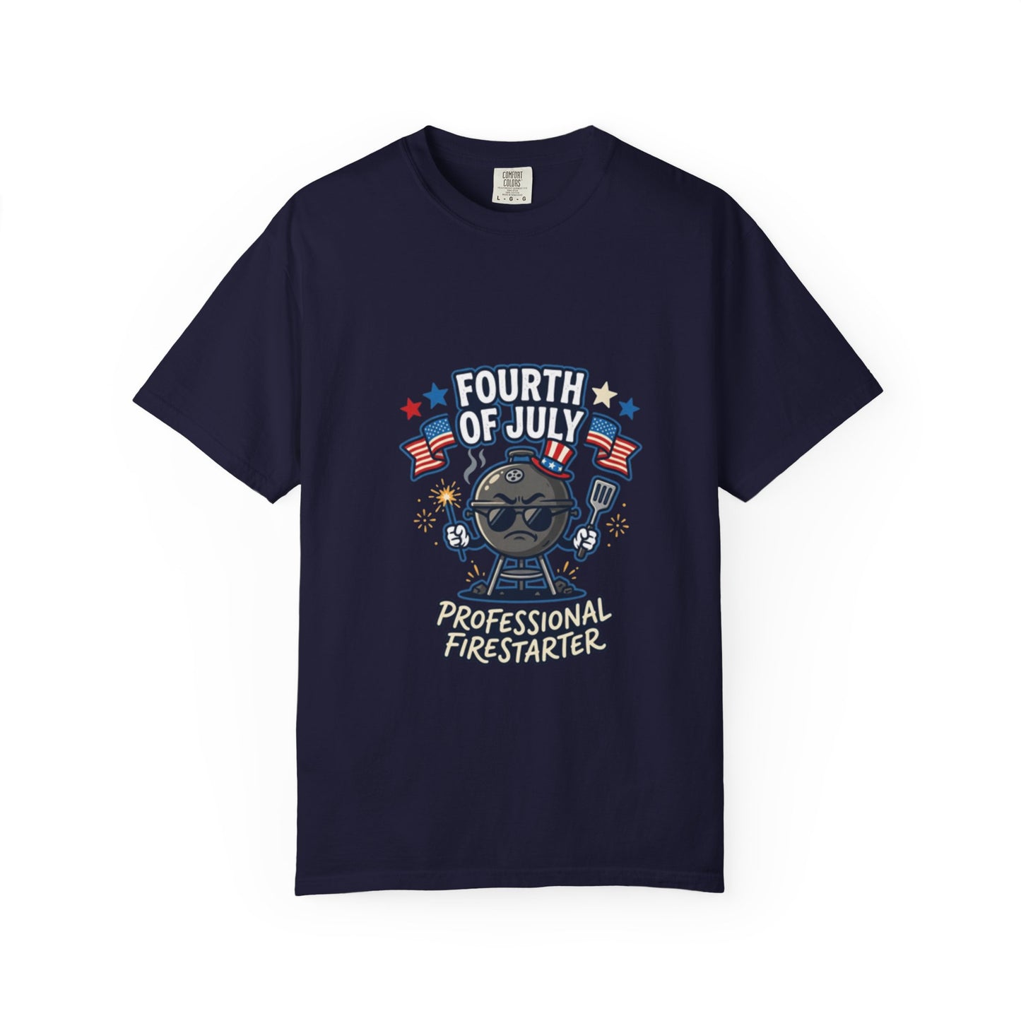 Fourth of July T-Shirt — "Professional Firestarter" Patriotic Independence Day Tee