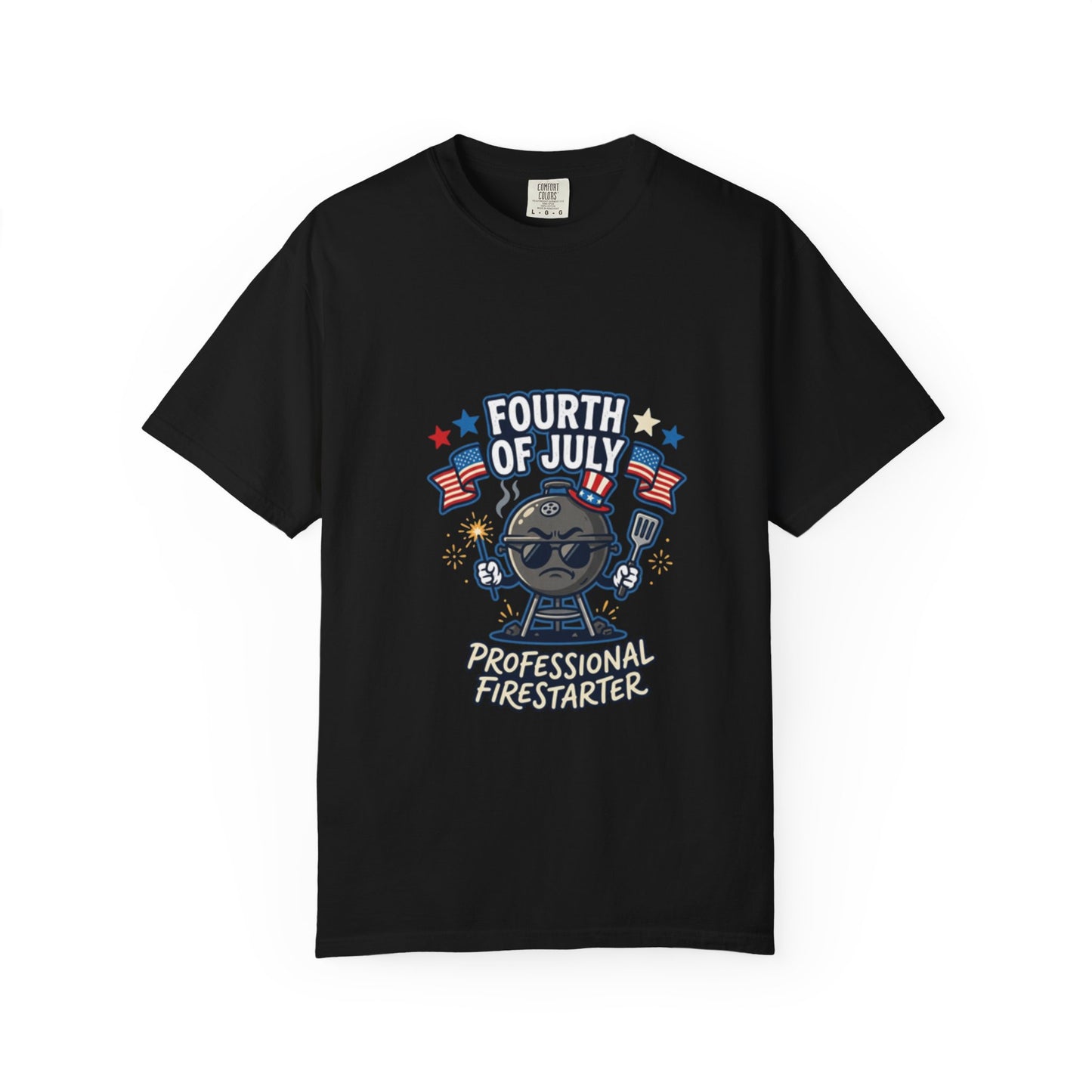 Fourth of July T-Shirt — "Professional Firestarter" Patriotic Independence Day Tee